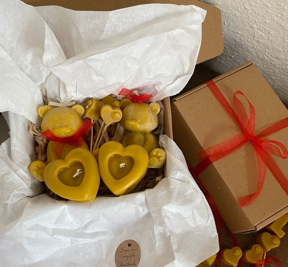 AŞK VIZZ'DA SEVGİLİLER GÜNÜ Balmumu Mum