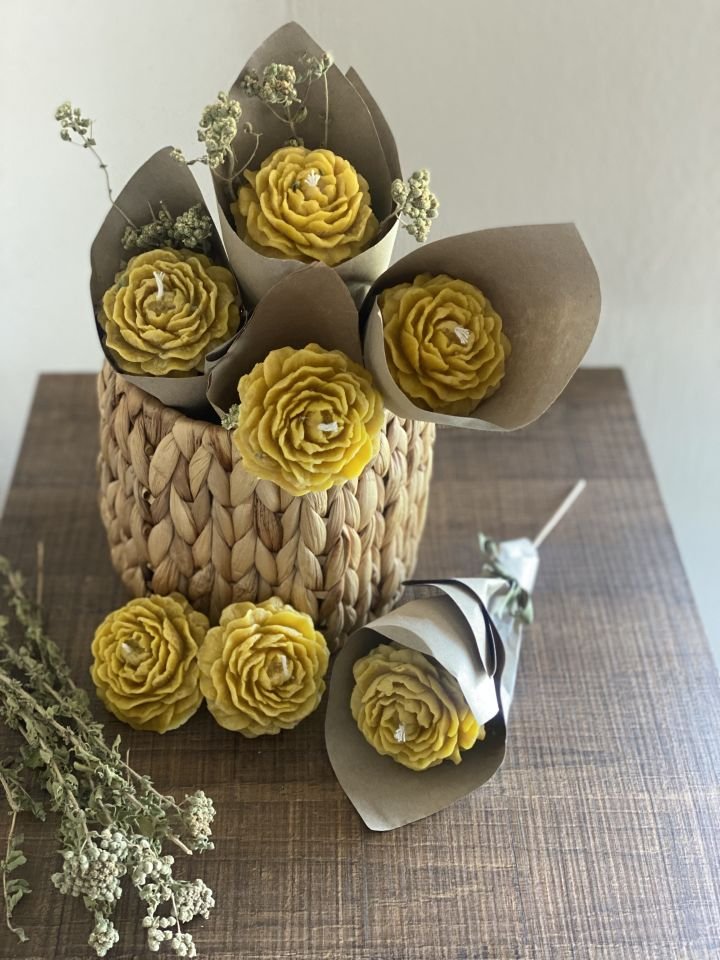 GÜLÜMSE ( 5 ADET ) BALMUMU MUM