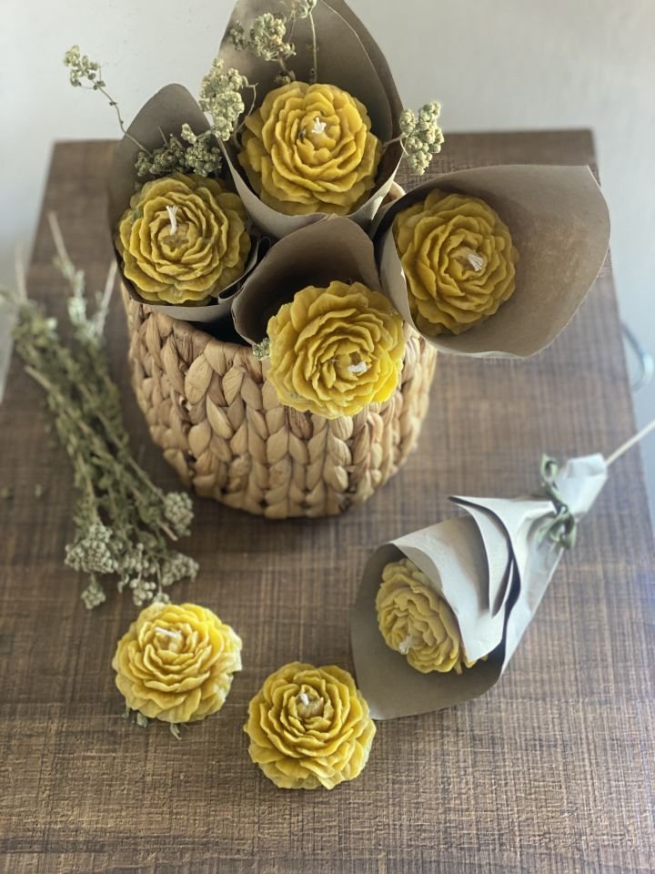 GÜLÜMSE ( 5 ADET ) BALMUMU MUM
