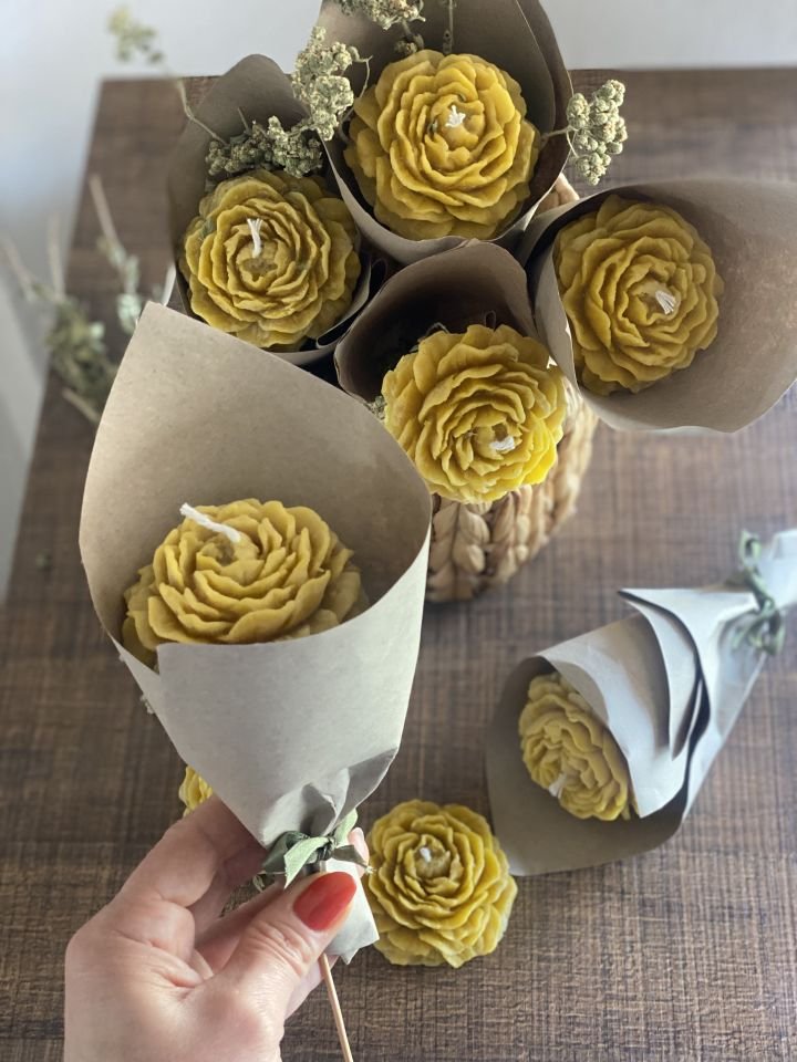 GÜLÜMSE ( 5 ADET ) BALMUMU MUM