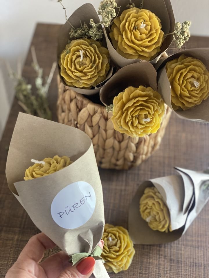 GÜLÜMSE ( 5 ADET ) BALMUMU MUM