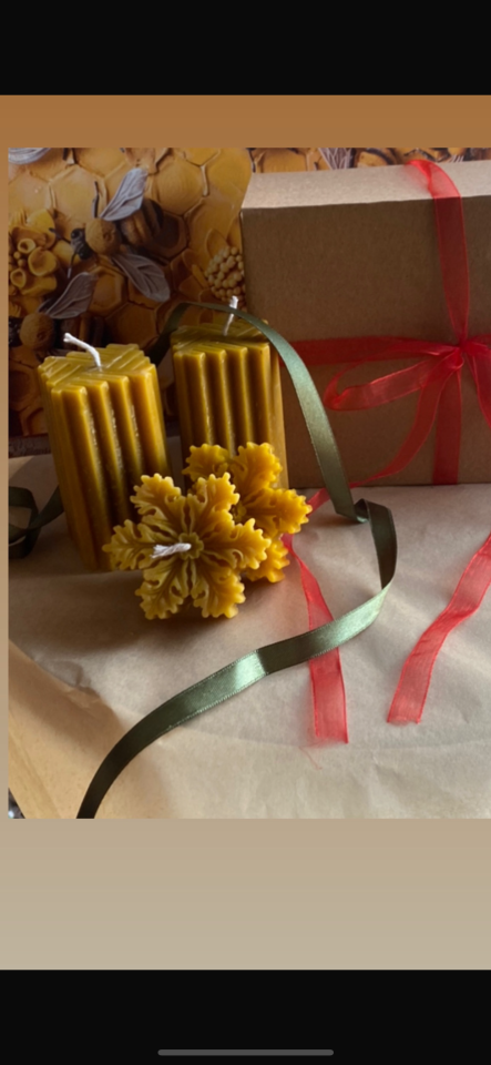 Sutun Çizgili Mum Set